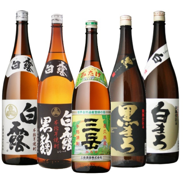 【送料無料】三岳が入ったお得なセット！三岳・白露・白露黒麹・白まろ・黒まろ 25度 1800ml×各1本 計5本