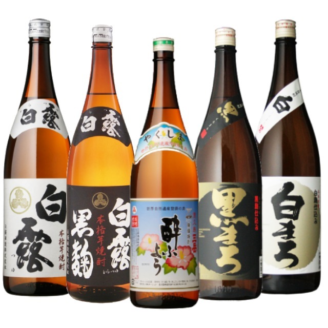 【送料無料】プレミアム焼酎 三岳酔ふようが入ったお得なセット！三岳酔ふよう・白露・白露黒麹・白まろ・黒まろ 25度 1800ml×各1本 計5本