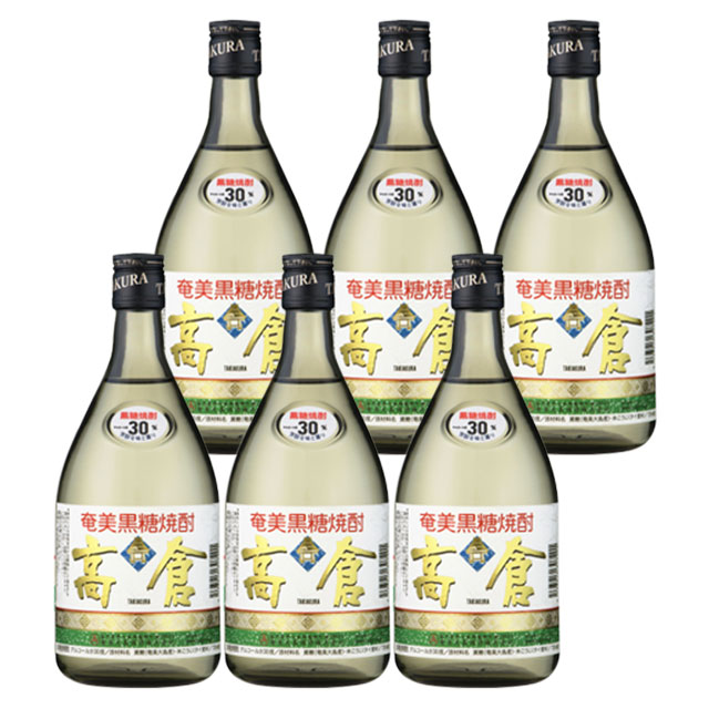 【送料無料】高倉 30度 720ml×6本 黒糖焼酎 奄美大島酒造