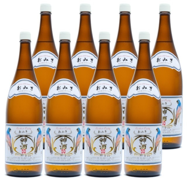 【送料無料】神酒（おみき）50度 1800ml×8本 ジャパニーズ ホワイトラム 高岡醸造