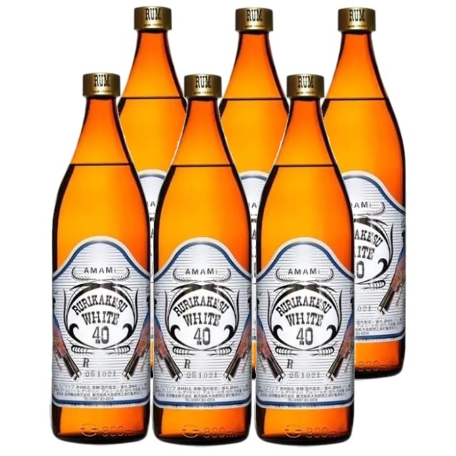 【送料無料】ルリカケス ホワイト 40度 900ml×6本 ジャパニーズラム酒 高岡醸造