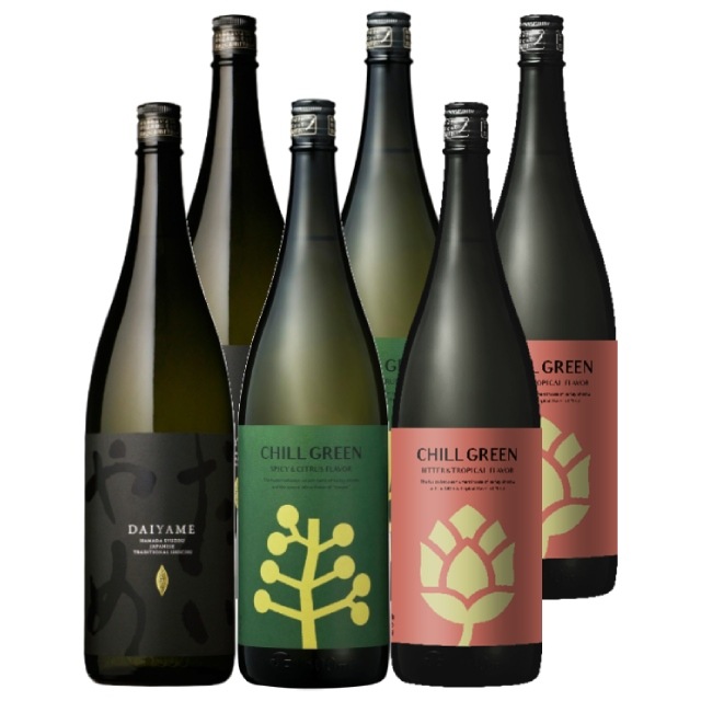 【送料無料】2025年3月13日より出荷予定！だいやめ・チルグリーン spicycitrus・bitter&tropical 25度 1800ml×各2本 計6本 焼酎 濱田酒造
