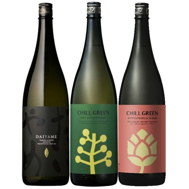 【送料無料】2025年3月13日より出荷予定！だいやめ・チルグリーン spicycitrus・bitter&tropical 25度 1800ml×各1本 計3本 焼酎 濱田酒造