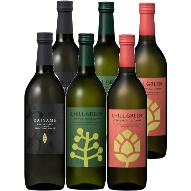 【送料無料】2025年2月25日より出荷予定！だいやめ・チルグリーン spicycitrus・bitter&tropical 25度 720ml×各2本 計6本 焼酎 濱田酒造