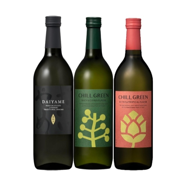 【送料無料】2025年2月25日より出荷予定！だいやめ・チルグリーン spicycitrus・bitter&tropical 25度 720ml×各1本 計3本 焼酎 濱田酒造