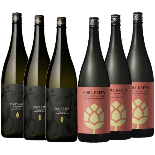 【送料無料】2025年3月13日より出荷予定！だいやめ・チルグリーン bitter&tropical 25度 1800ml×各3本 計6本 焼酎 濱田酒造