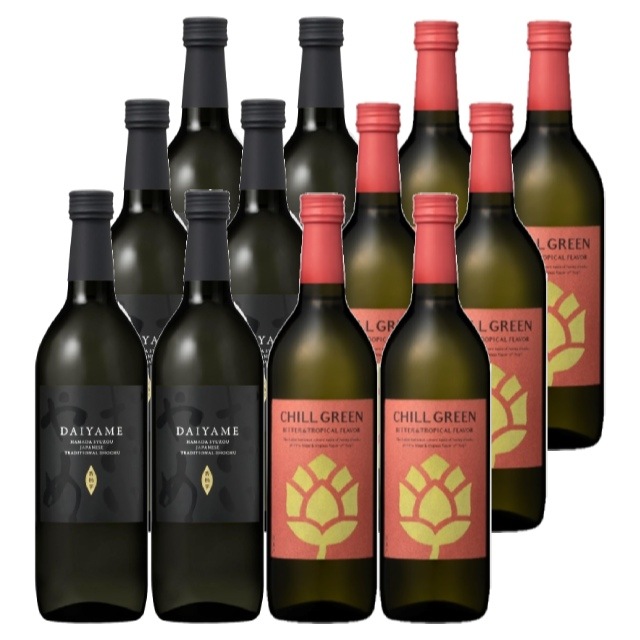 【送料無料】2025年2月25日より出荷予定！だいやめ・チルグリーンbitter&tropical 25度 720ml×各6本 計12本 焼酎 濱田酒造