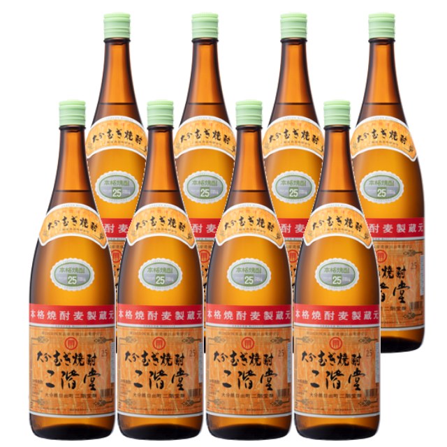【送料無料】二階堂 25度 1800ml×8本 麦焼酎 二階堂酒造 大分