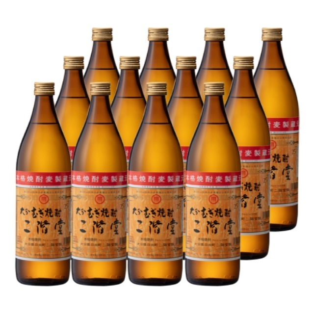 【送料無料】二階堂 25度 900ml×12本 麦焼酎 二階堂酒造 大分