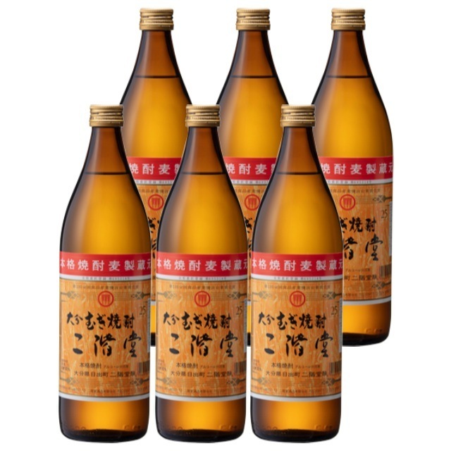 【送料無料】二階堂 25度 900ml×6本 麦焼酎 二階堂酒造 大分