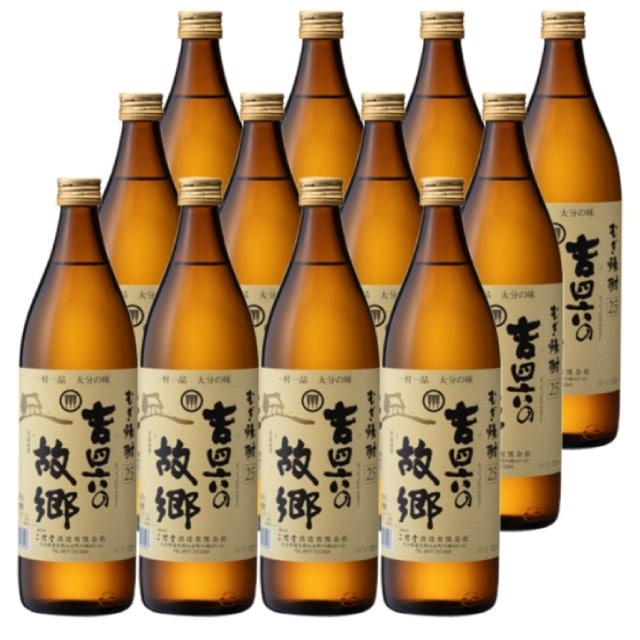 【送料無料】吉四六の故郷 25度 900ml×12本 麦焼酎 二階堂酒造 大分