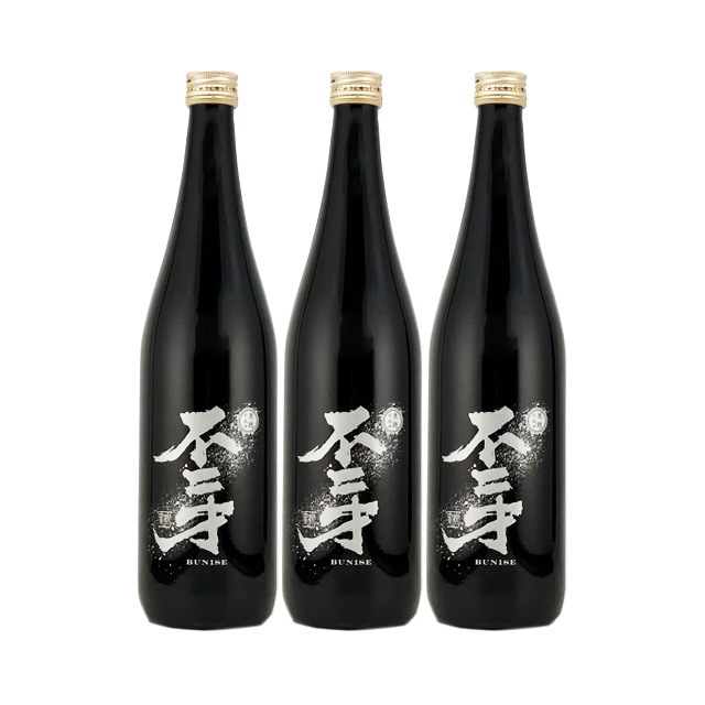 【送料無料】不二才（ぶにせ）BLACK 黒麹 25度 720ml×3本 芋焼酎 佐多宗二商店