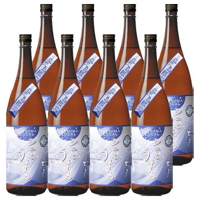 【送料無料】鹿児島限定 シュわうまっ 薩摩七夕 ムラサキマサリ 25度 1800ml×8本 芋焼酎 田崎酒造