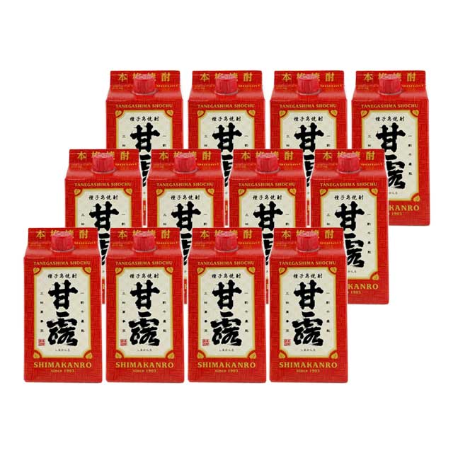 【送料無料】しま甘露 25度 パック 900ml×12本 芋焼酎 種子島 高崎酒造