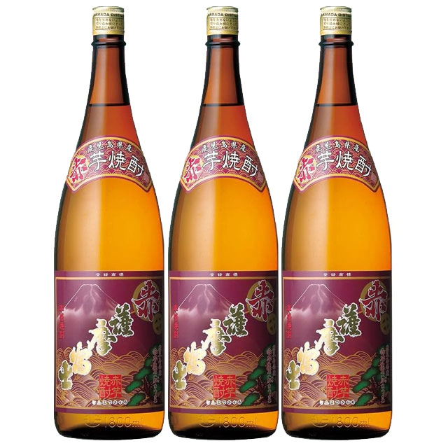 【送料無料】赤薩摩富士 25度 1800ml×3本 芋焼酎 濱田酒造
