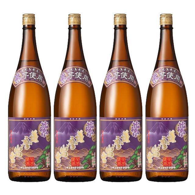 【送料無料】紫薩摩富士 25度 1800ml×4本 芋焼酎 濱田酒造