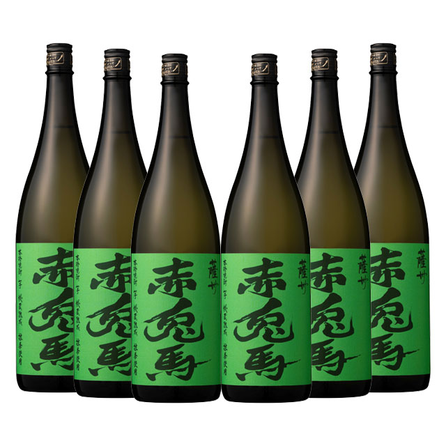 【送料無料】薩州赤兎馬 抹茶使用 25度 1800ml×6本 芋焼酎 濱田屋伝兵衛