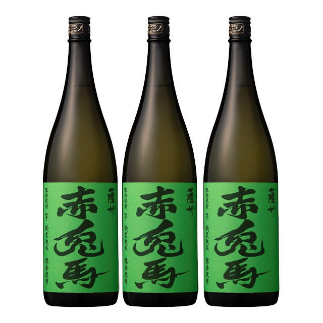 【送料無料】薩州赤兎馬 抹茶使用 25度 1800ml×3本 芋焼酎 濱田屋伝兵衛