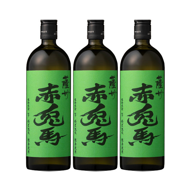 【送料無料】薩州赤兎馬 抹茶使用 25度 720ml×3本 芋焼酎 濱田屋伝兵衛