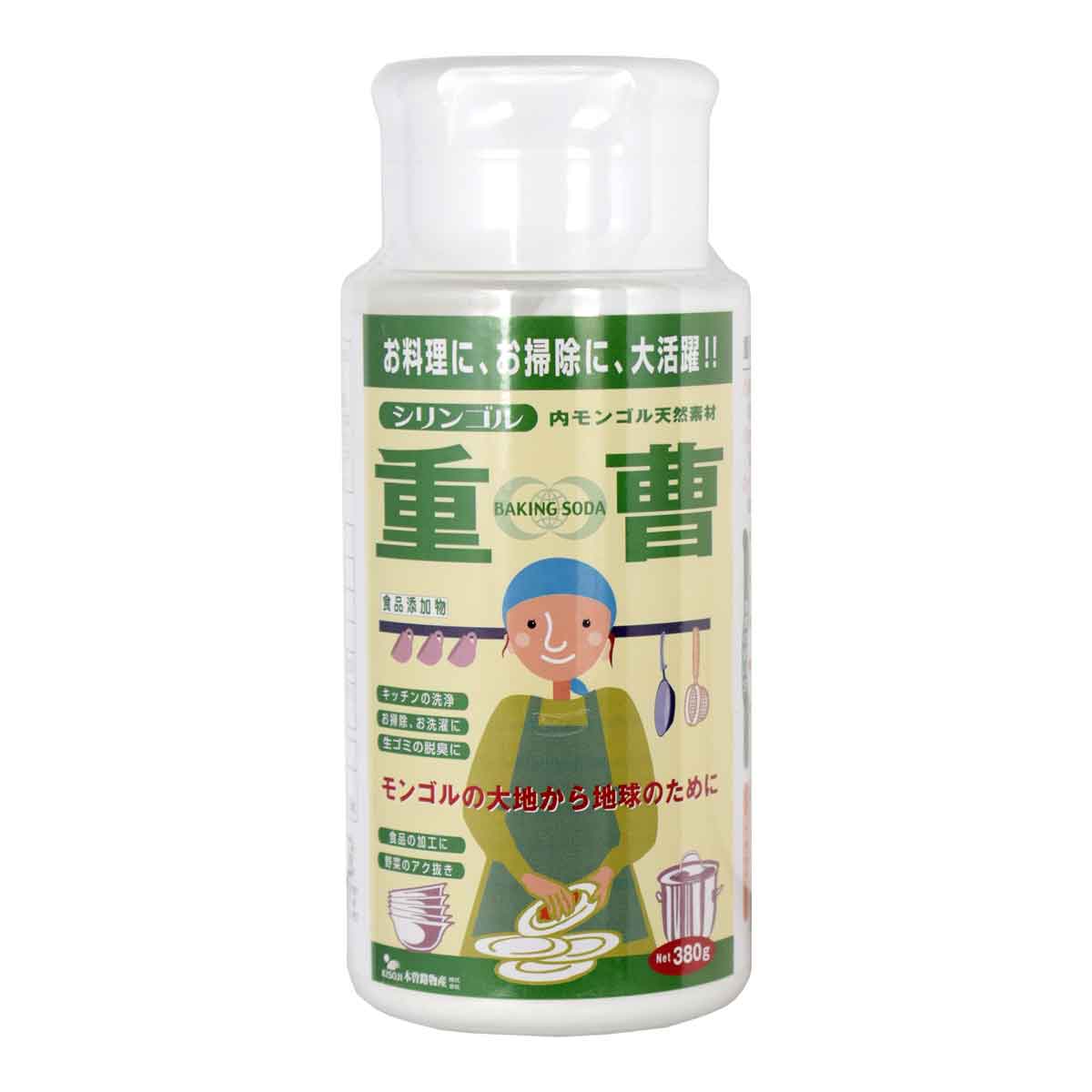 ［380gボトル入り］ 重曹 Baking soda 木曽路物産 内モンゴル天然素材 食品グレード（食品添加物）