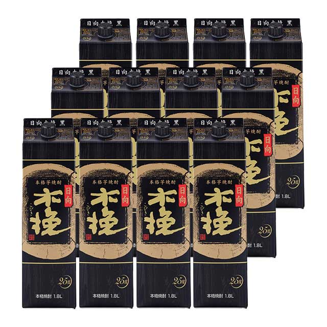 【送料無料】日向木挽(ひゅうがこびき) 黒 25度 パック 1800ml×12本 芋焼酎 雲海酒造