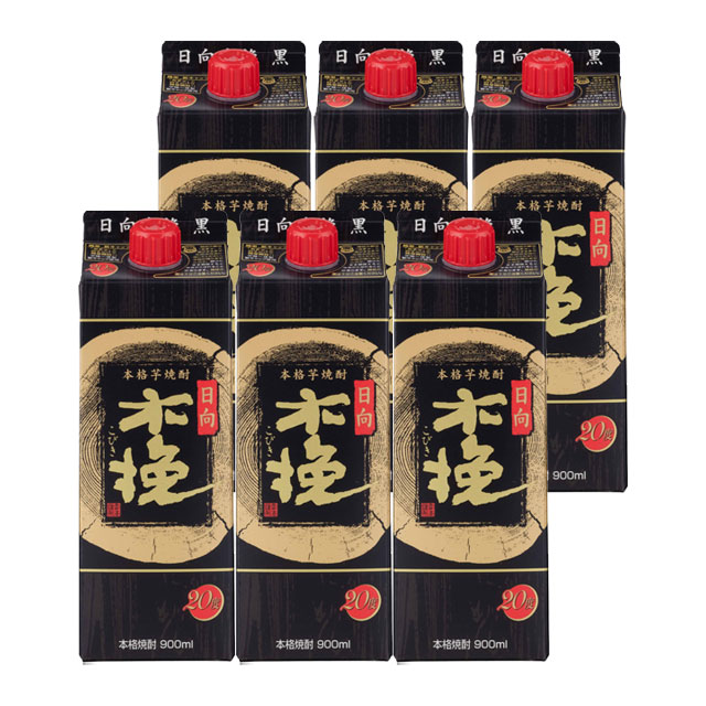 【送料無料】日向木挽(ひゅうがこびき) 黒 20度 パック 900ml×6本 芋焼酎 雲海酒造