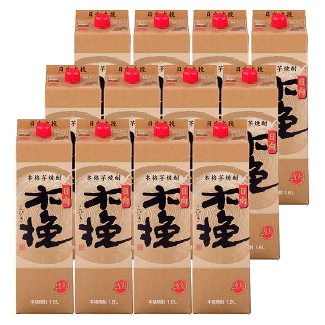 【送料無料】日向木挽(ひゅうがこびき) 20度 パック 1800ml×12本 芋焼酎 雲海酒造