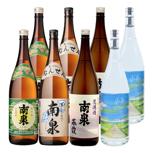 【送料無料】2025年9月25日より出荷予定！南泉・南泉黒麹・南泉春霞・南泉yellow 30度 1800ml×各2本 計8本 上妻酒造 飲み比べセット