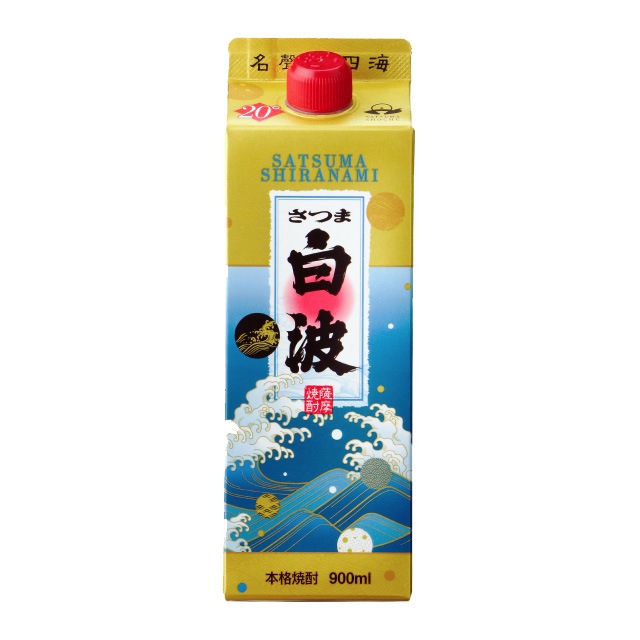 白波 20度 パック 900ml 芋焼酎 薩摩酒造
