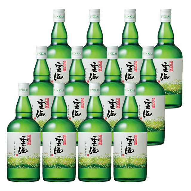 【送料無料】雲海そば グリーン丸 25度 720ml×12本 箱入 そば焼酎 雲海酒造