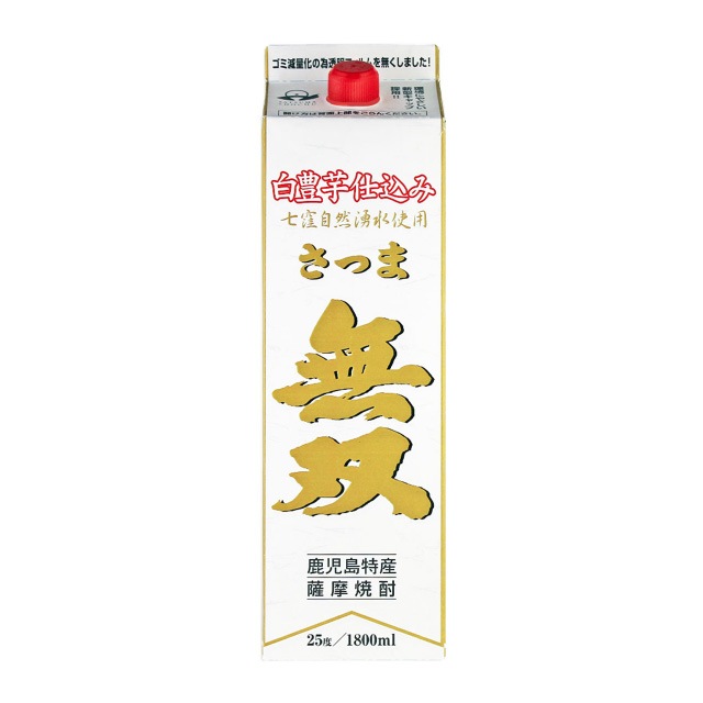 無双 白ラベル パック 25度 1800ml 芋焼酎 さつま無双