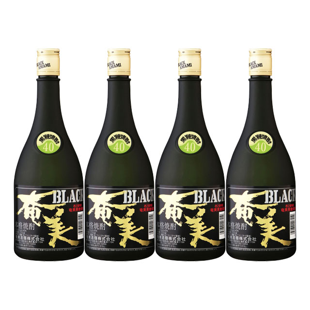 【送料無料】奄美ブラック 40度 720ml瓶×4本 黒糖焼酎 奄美酒類
