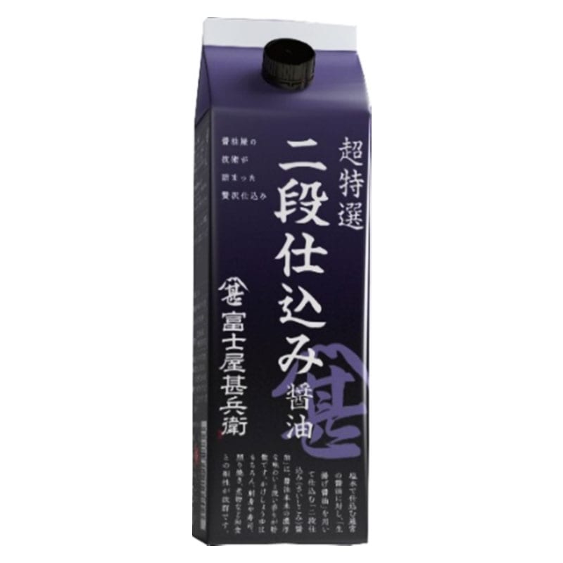 フジジン　超特選二段仕込み醤油　パック　５００ｍｌ　富士甚醤油