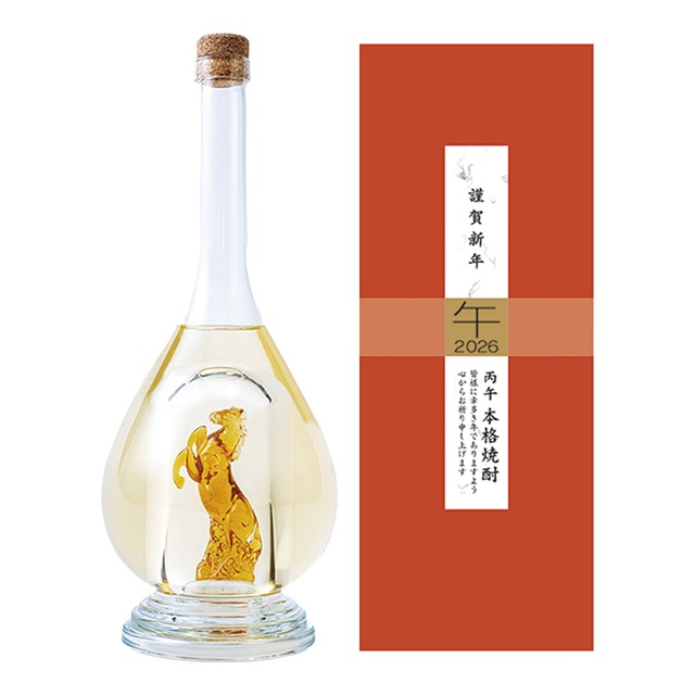 【送料無料】11月下旬より出荷予定★八鹿酒造 2026年 干支ボトル 午 (うま) 500ml瓶 化粧箱入 麦焼酎 丙午ひのえうま