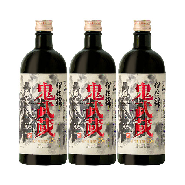 【送料無料】鹿児島限定 伊佐錦 鬼武蔵(オニムサシ) 25度 720ml 箱入×3本 芋焼酎 大口酒造