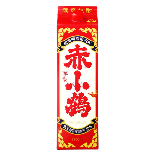 赤小鶴 25度 パック 1800ml 芋焼酎 小正醸造