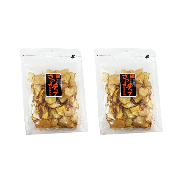 パケット 送料無料 さつまチップ チャック付 120g×2袋 唐船峡食品 鹿児島