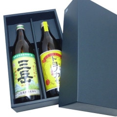 【三岳・トヨノカゼ】コク深い芋焼酎と香り高い麦焼酎２本セット《ギフトボックス入り》900ml×2本 (焼酎)