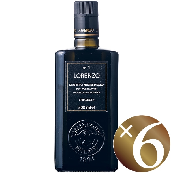 ロレンツォ　No1　エキストラ・ヴァージン・オリーブオイル/バルベーラ　500ml×6　(エクストラ・ヴァージン・オリーブオイル)　オーガニック