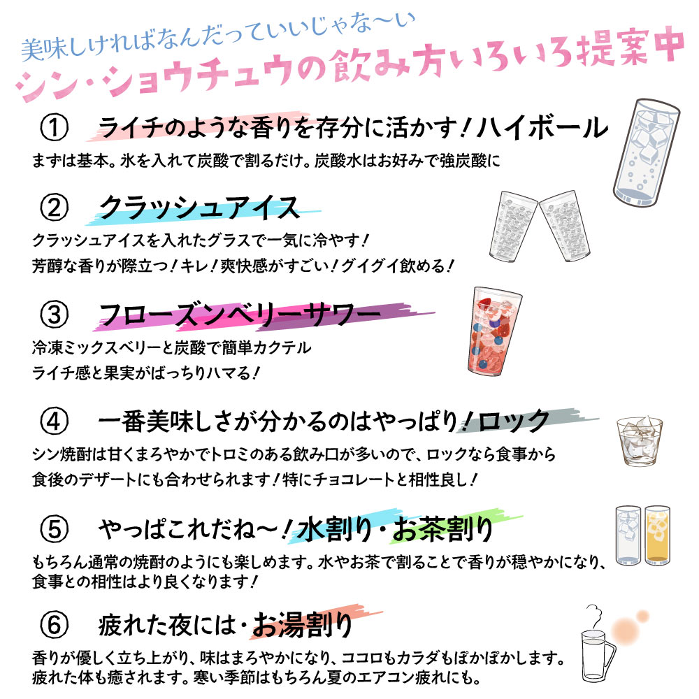 常識を覆す フルーティーな焼酎 シン・焼酎セット 1800ml×6本　 ライチの香り 焼酎ハイボール 新しい焼酎 だいやめ グロー チルグリーン 伊佐小町 カルダモン 躍る一日 DAIYAME