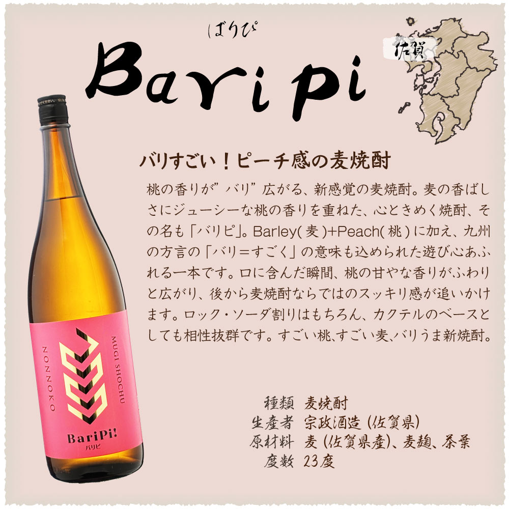 【送料込・九州各地の麦焼酎大集合】個性豊かな麦焼酎 6本 飲み比べセット　1800ml×6本　けいこうとなるも トヨノカゼ Baripi 麦汁 天の刻印 麦 麦焼酎 焼酎 バリピ