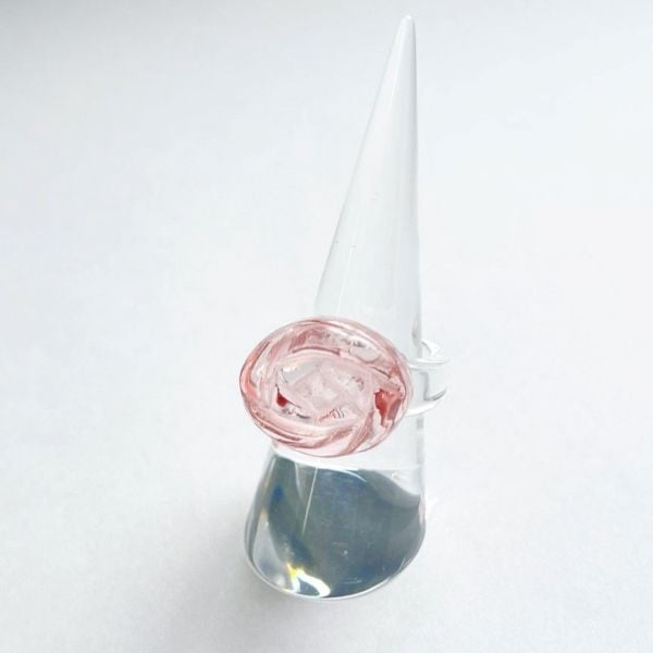 サクマドロップス　リング（クリアピンク）