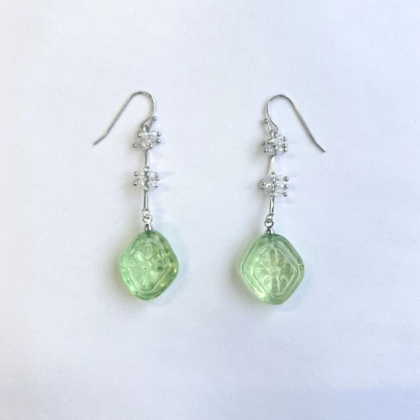 サクマドロップス　ピアス（クリアグリーン）