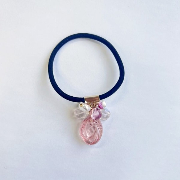 サクマドロップス　ヘアゴム（クリアピンク）