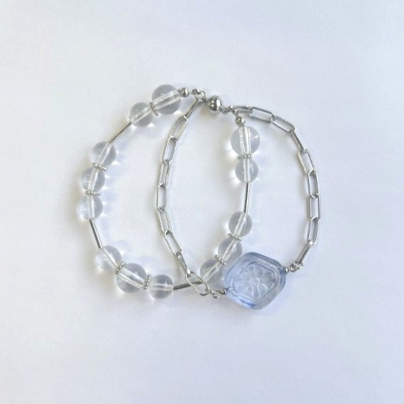 サクマドロップス　ブレスレット（クリアブルー）