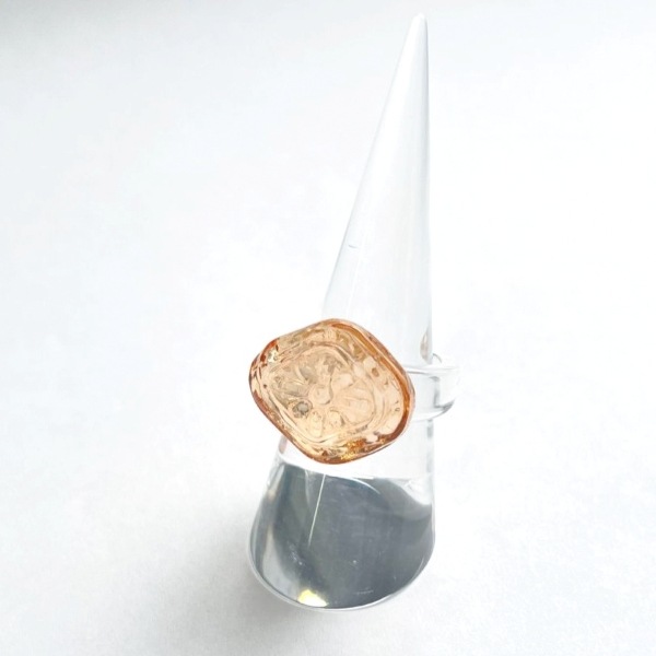 サクマドロップス　リング（クリアオレンジ）