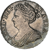 TOP POP】グレートブリテン王国 アン女王 1708年 クラウン銀貨 NGC
