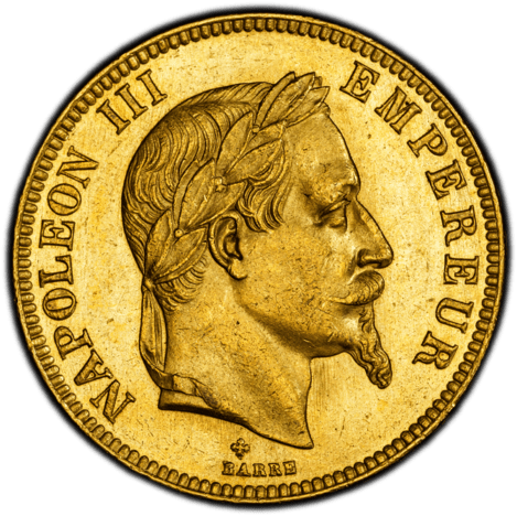 1867年 ナポレオン3世 フランス 20フラン 金貨 PCGS鑑定 MS64 高鑑定 MS63】フランス 1869年 ナポレオン3世 100フラン金貨 有冠