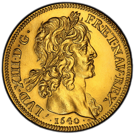 高鑑定 MS66】フランス 10ルイドール金貨 リストライク 1640年（1972