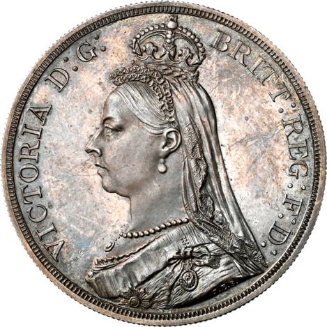 1887年 ヴィクトリア ジュビリーヘッド クラウン 銀貨 NGC MS64 PF64】英国 クラウン銀貨 1887年 ヴィクトリア女王 ジュビリー・ヘッド